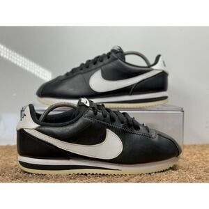 Nike Cortez Basic Leather Black White Men's Sneakers Shoes Size 8 819719-012